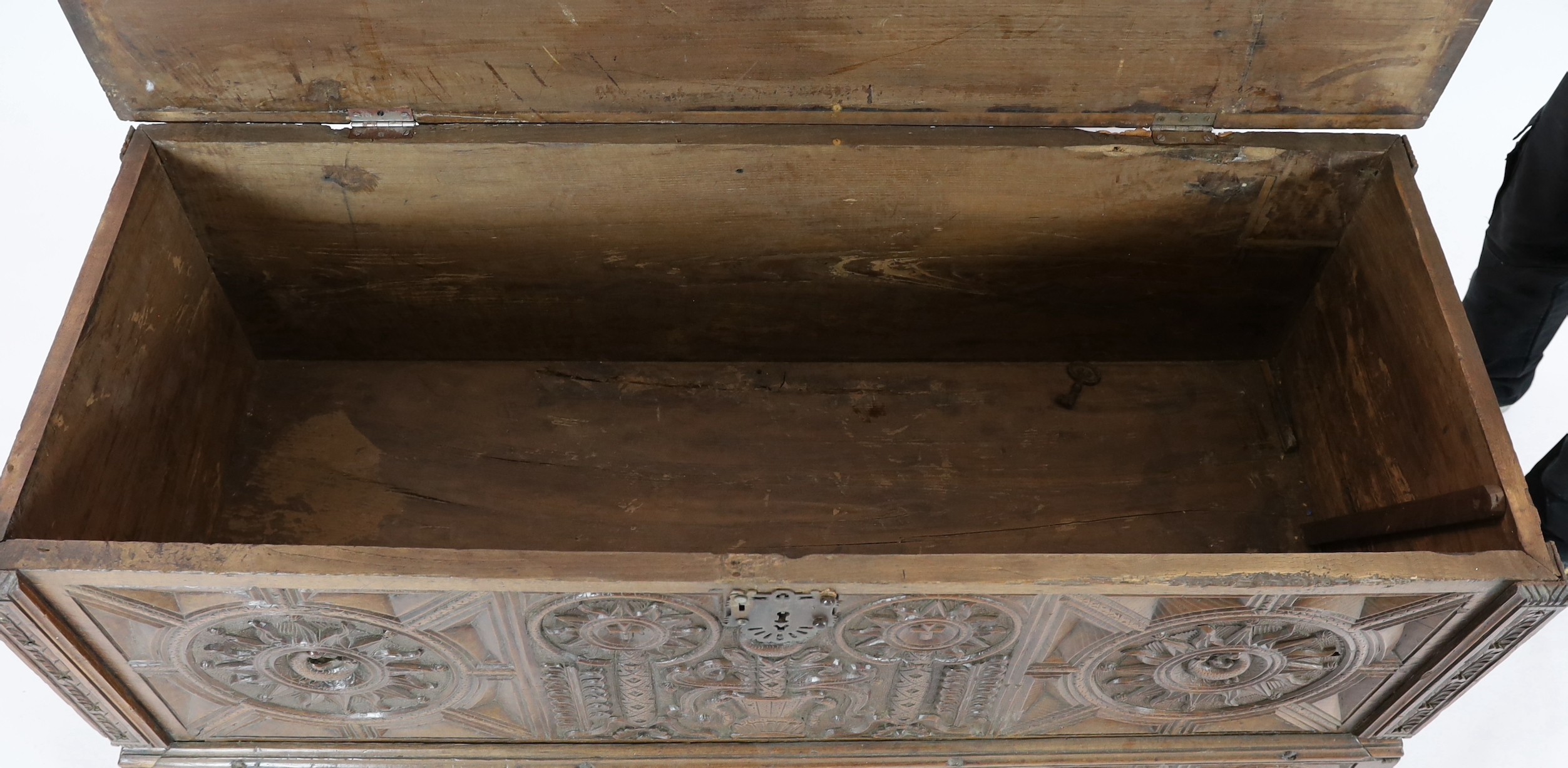 An 18th century Spanish chestnut coffer